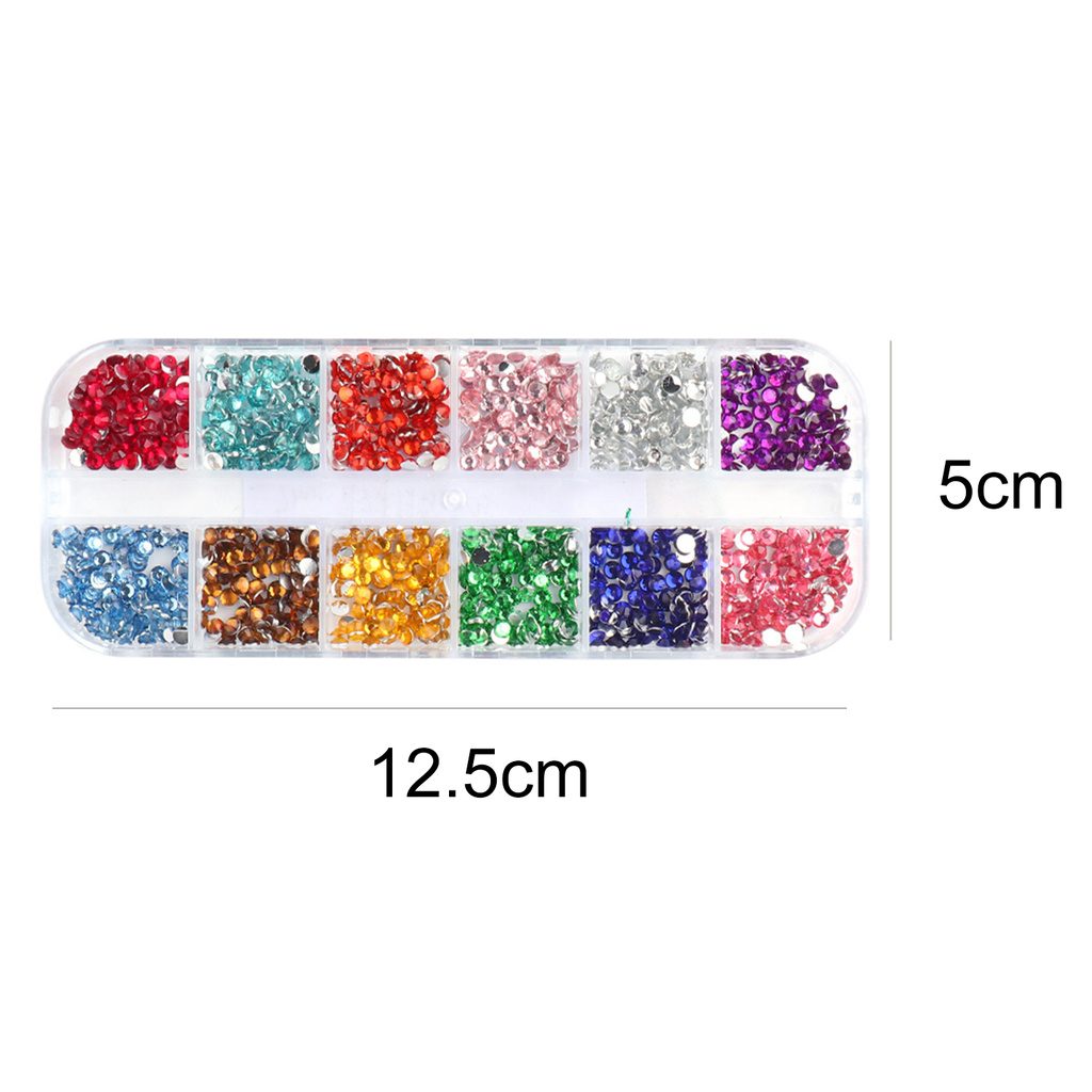 [Hàng mới về] Kim cương giả đầy màu sắc 3D trang trí móng tay thời trang