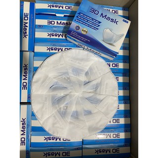 Khẩu trang 3D MASK Ngọc Ánh hộp đóng 50 cái chống bụi mịn hiệu quả với công nghệ sản xuất cao