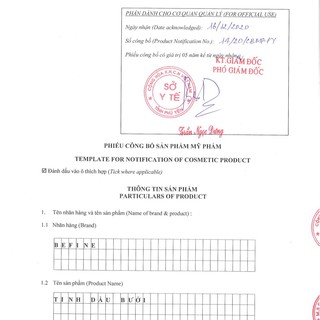 Tinh Dầu Bưởi BEFINE - 10ML