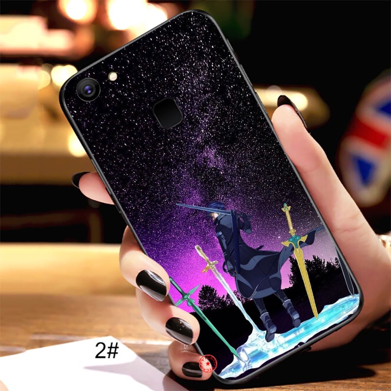 Ốp điện thoại hình Sword Art Online Kirito cho VIVO U3 Y5S Y11 Y11S Y12 Y15 Y17 Y19 Y20 Y20I Y20S Y30 Y50 Y53 V21 UOL89