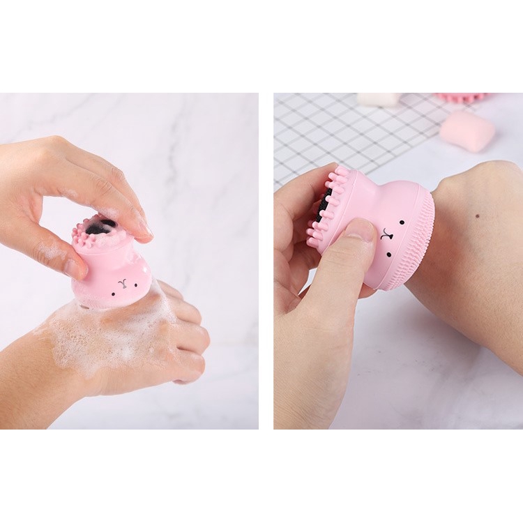 Cọ rửa mặt bằng silicon hình chú bạch tuộc xinh xắn | BigBuy360 - bigbuy360.vn