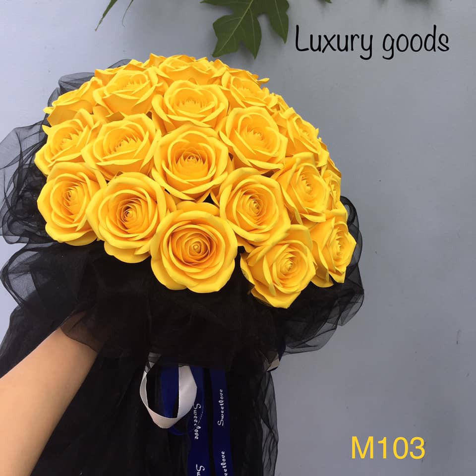 HOA - BÓ HOA HỒNG HANDMADE TỪ GIẤY MỸ THUẬT- ĐẸP HƠN THẬT