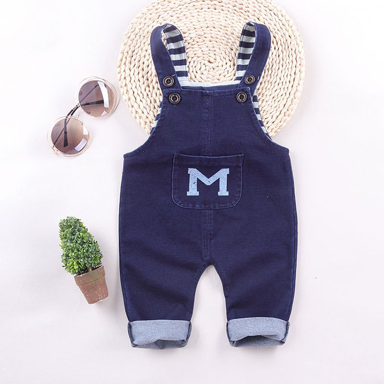 Yếm jeans bé gái/ bé trai dệt kim
