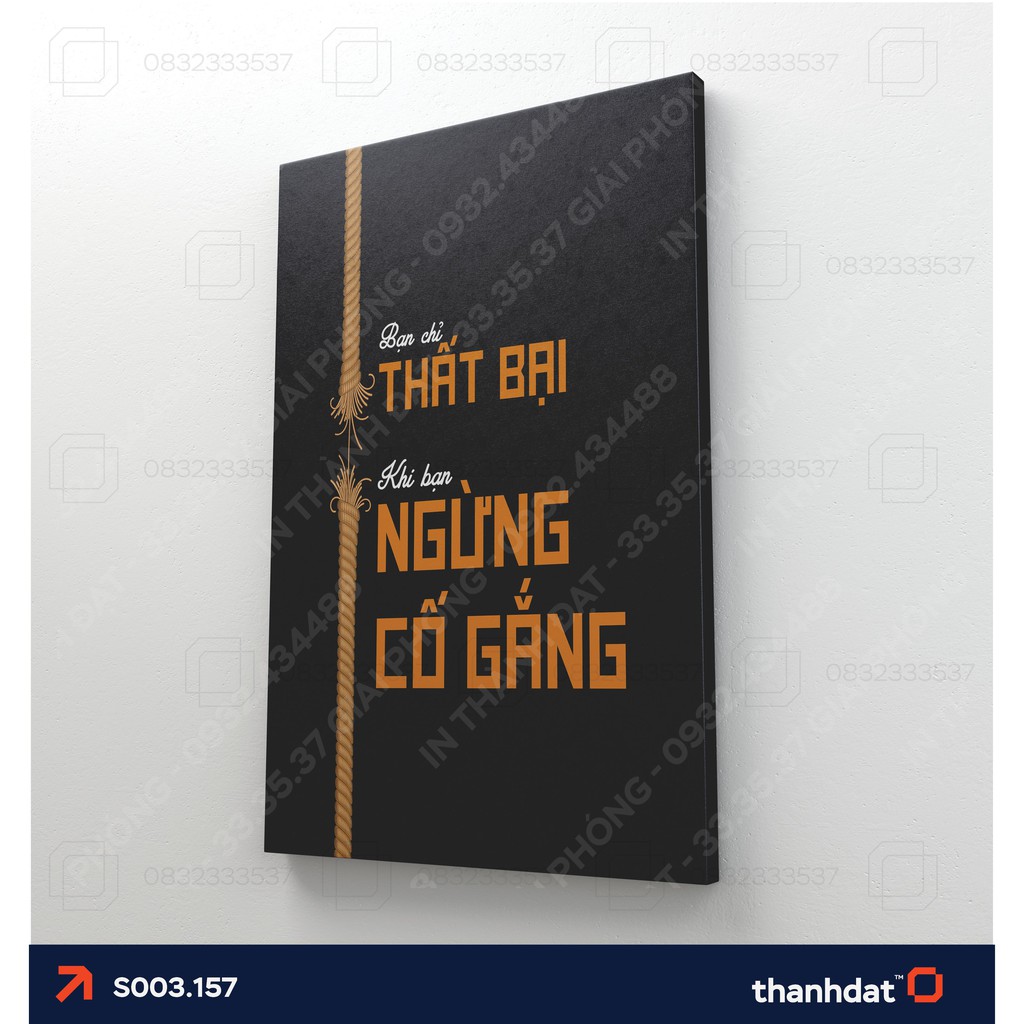 Tranh trang trí nội thất _ tranh tạo động lực thúc đẩy làm việc - Tranh canvas treo tường [S001]