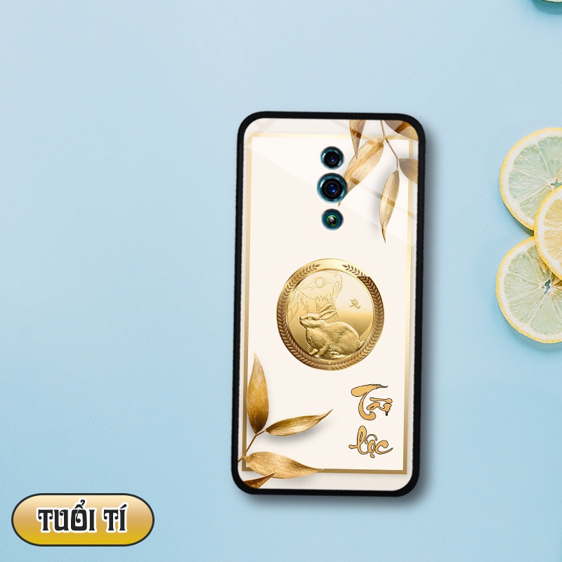 Ốp lưng kính 3D 12 con giáp - Oppo Reno