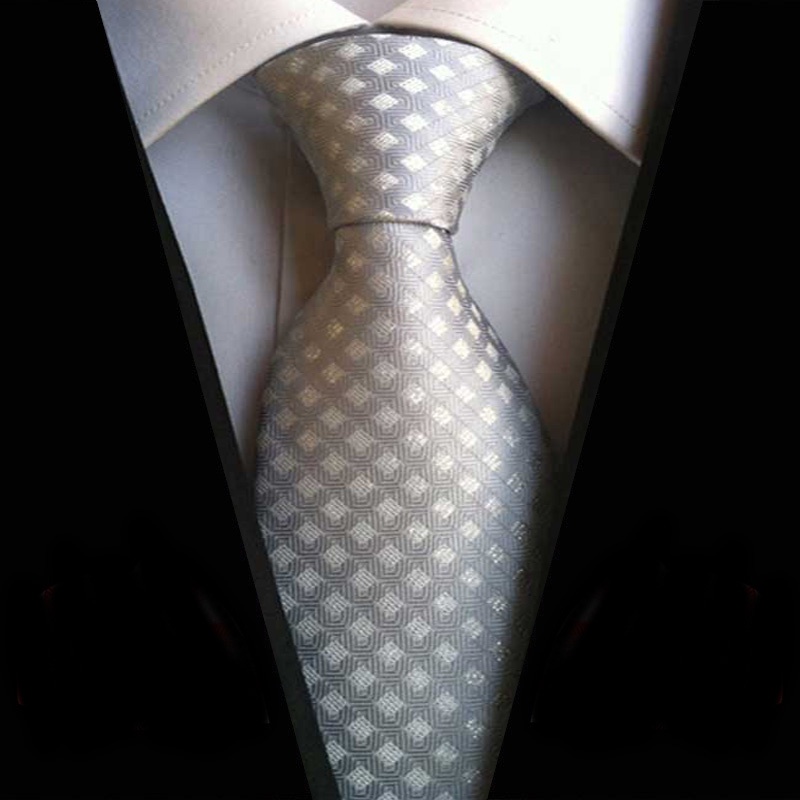 Cà Vạt Lụa 8cm Họa Tiết Hình Học Thời Trang Cho Nam