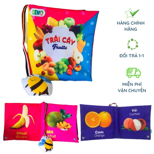 Sách Vải Song Ngữ Chủ Đề Trái Cây - Made in Việt Nam