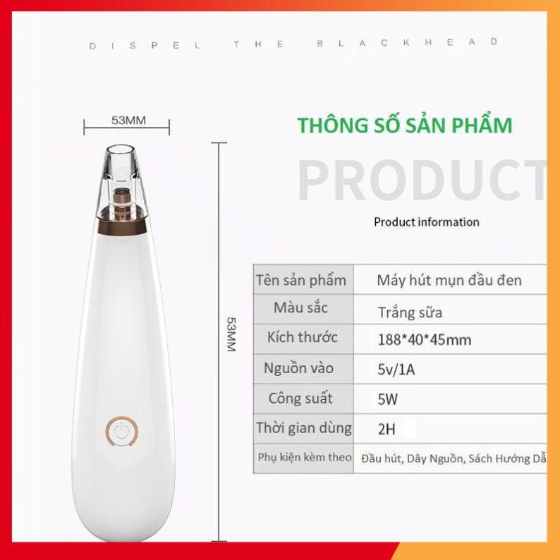 Máy hút mụn mini cầm tay 3 đầu hút siêu tiện lợi