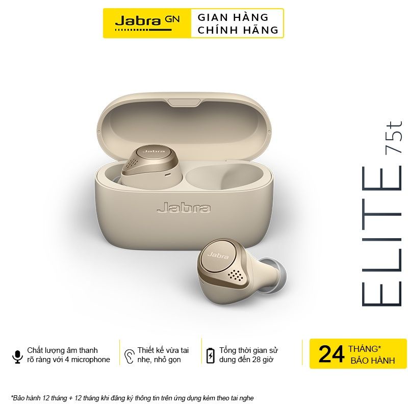 Tai Nghe Bluetooth Không Dây True Wireless Jabra Elite 75T