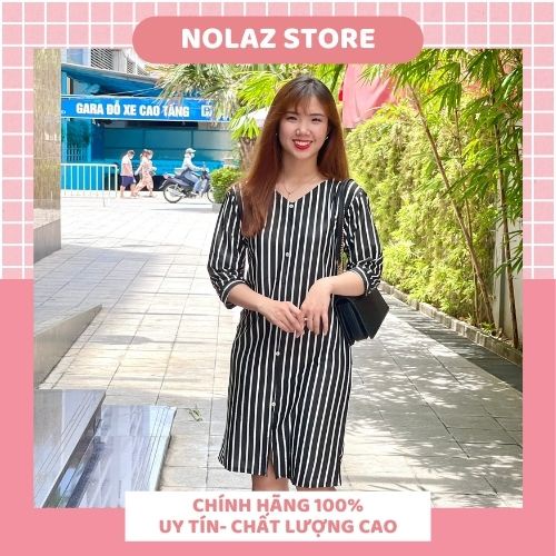 Đầm Váy Công Sở Dáng Suông Kẻ Sọc Dành Cho Nữ 348