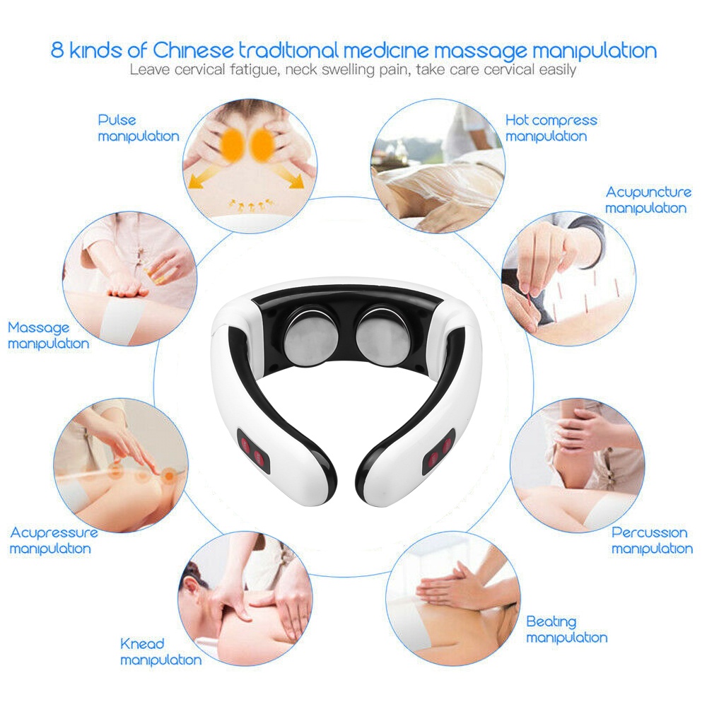 Máy Mát Xa Cổ Và Cơ Thể Chạy Điện Sáu Chế Độ Giúp Thư Giãn