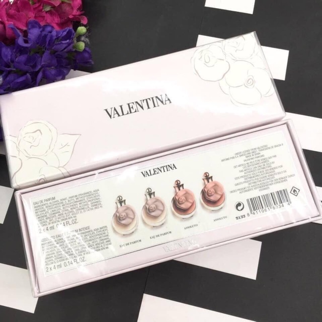 Set nước hoa nữ mini Valentino - Valentina 4pcs x 4ml chính hãng | BigBuy360 - bigbuy360.vn