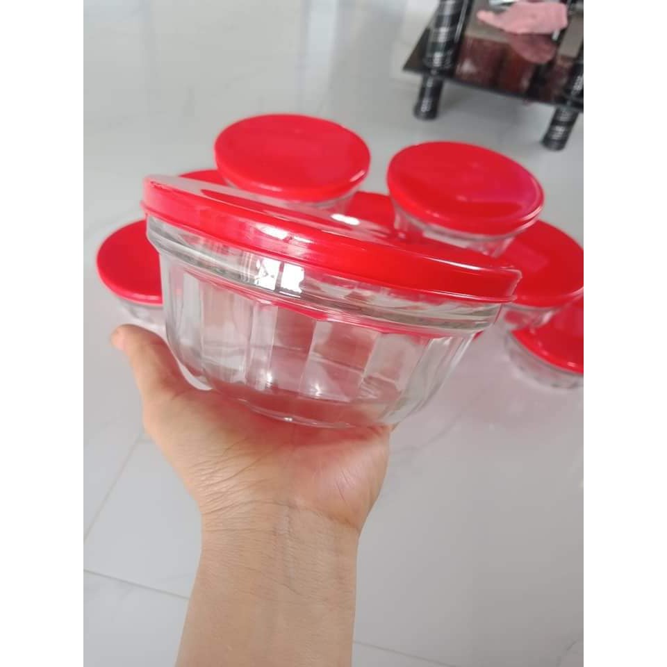 Bộ hộp đem cơm gồm 3 hộp thủy tinh chịu nhiệt và 1 túi giữ nhiệt
