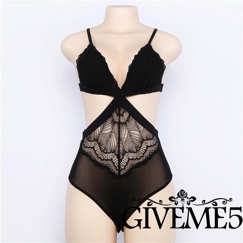 Bộ Bodysuit Ren Xuyên Thấu Gợi Cảm