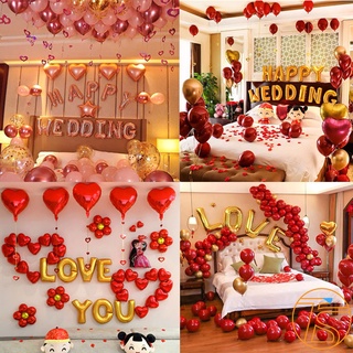 Bộ trang trí phòng cưới tân hôn cô dâu, chú rể chữ love - Phụ kiện trang trí đám cưới - Happy wedding - Valetine