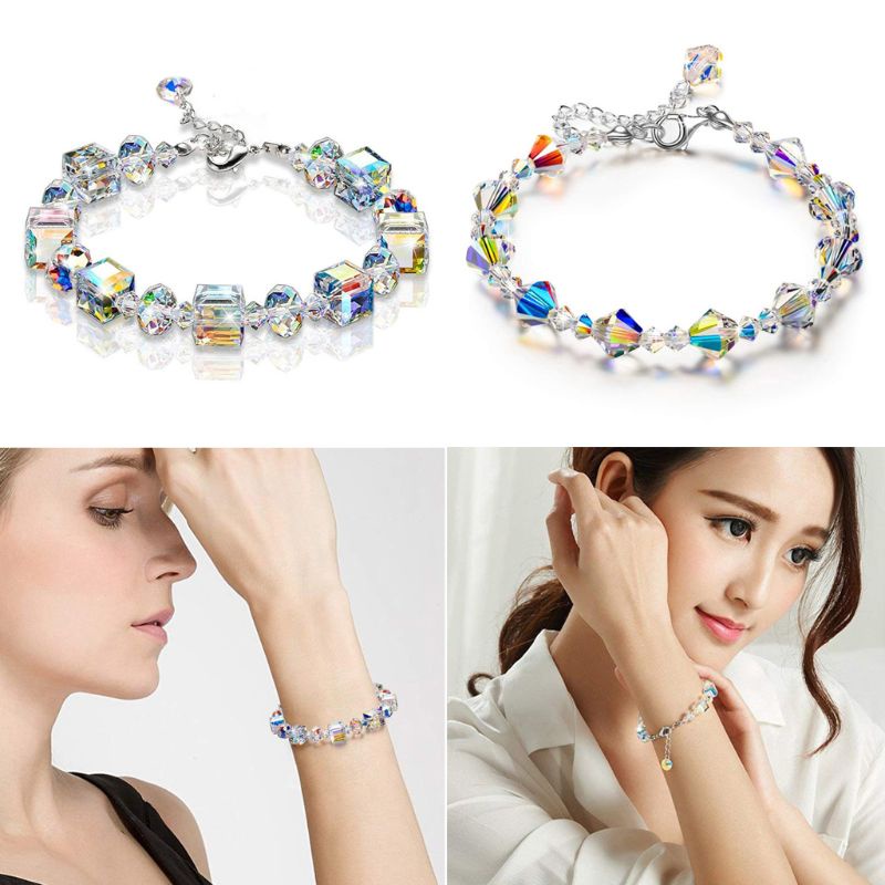 King Vòng Tay Pha Lê Thanh Lịch Có Thể Điều Chỉnh Cho Bạn Bè Tập Hợp