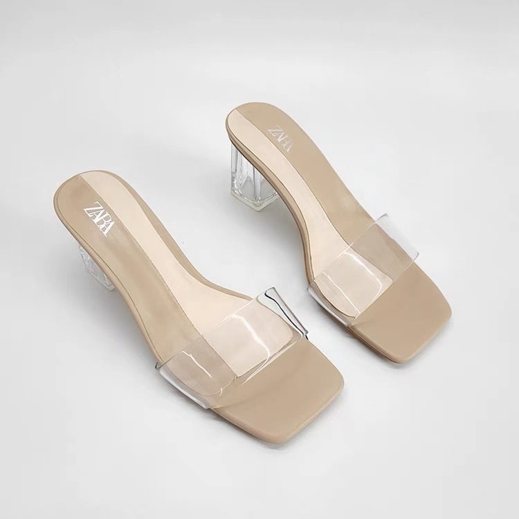 Xăng đan Cao Gót Hở Ngón Mũi Vuông Thời Trang ZARA
