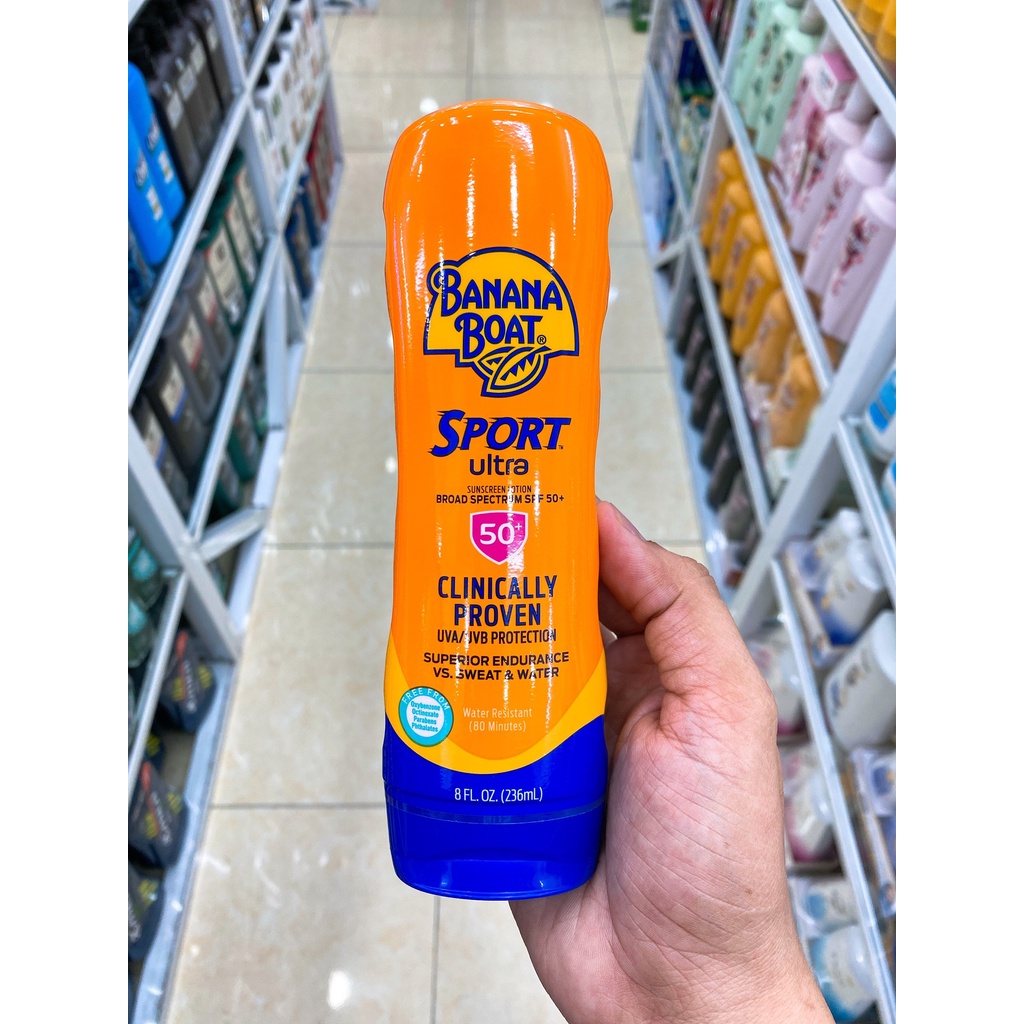 Kem chống nắng thể thao kháng nước Banana Boat Sport Ultra SPF50+ 236ML - 227G Made in USA