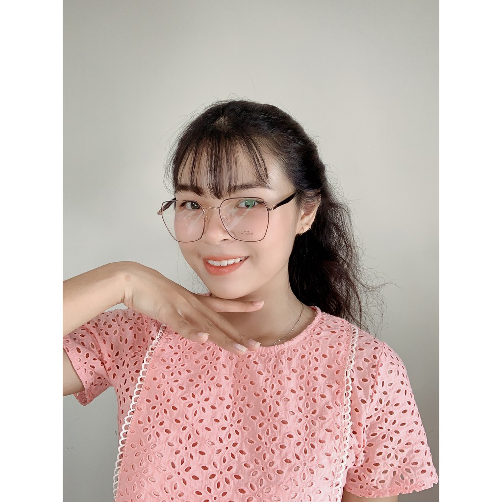 Gọng kính Vuông Hợp Kim Ouress 8506 Cực Nhẹ Dễ Thương