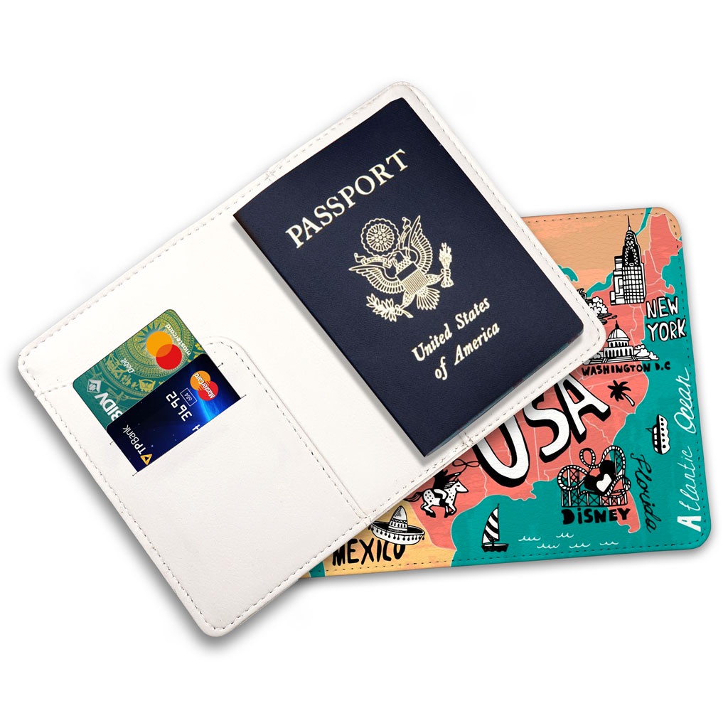 Bao Da Hộ Chiếu / Passport Du Lịch Nam - Nữ  TRAVEL TO AMERICA - LT048 STORMBREAKER