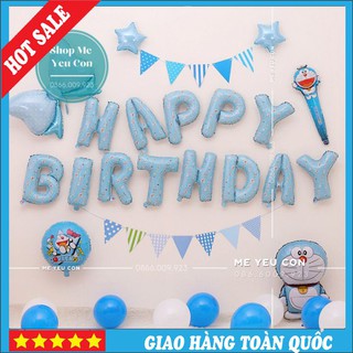 🍑 [ SIÊU HOT ] 🍑Set bóng bay trang trí sinh nhật họa tiết hoạt hình doremon siêu ngộ nghĩnh