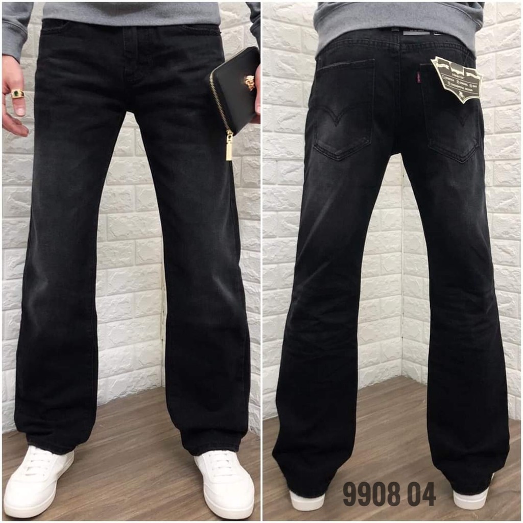 Quần bò ống Xuông nam đen nhám