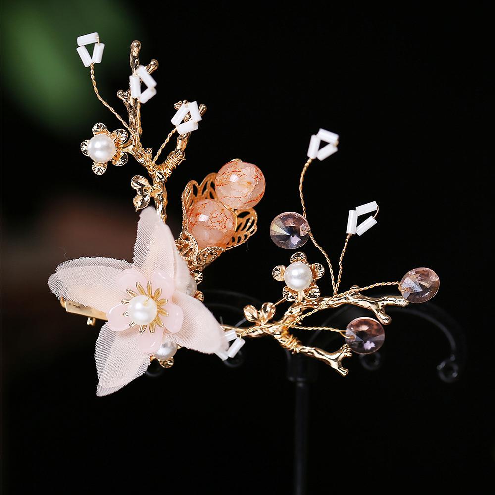 PRESTON Lược Cài Tóc Handmade Đính Hoa Tua Rua Thời Trang Cho Nữ