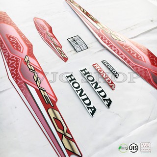 Bộ decal xe Wave Alpha 2019 màu đỏ chất lượng cao - STRIP-WAVEAP2019-DO