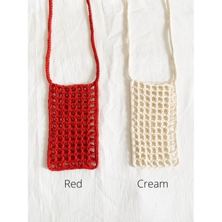 Túi móc len handmade đựng điện thoại
