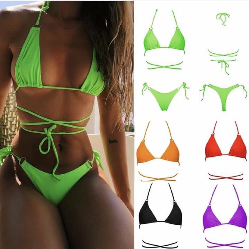 [ HÀNG CÓ SẴN] Bikini đan dây full 8 màu xinh xắn (hình thật shop chụp)