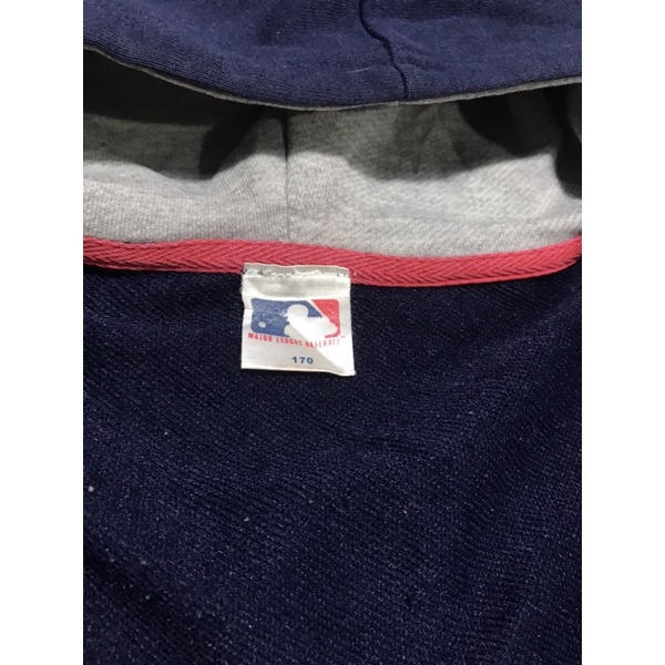 Áo khoác nỉ nam nữ hiệu MLB màu xanh Navy size M