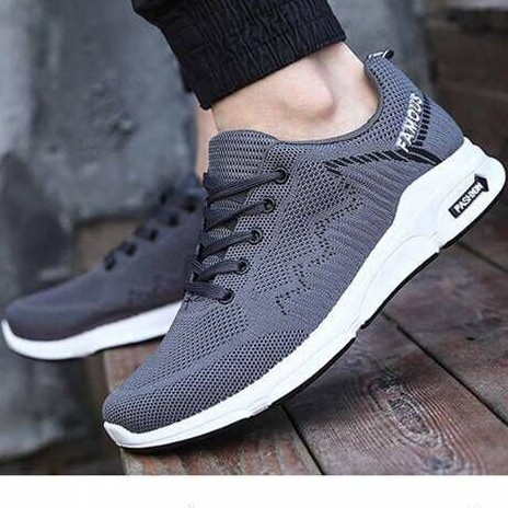 (Ảnh Thật)Giày Nam Sneaker Thể Thao - Giày chạy bộ, giày tập SPISO A24 Màu Ghi Đậm