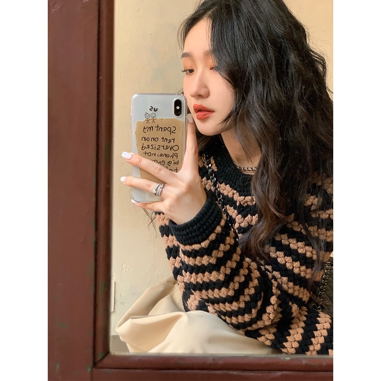 Áo Cardigan Dệt Kim Tay Dài Kẻ Sọc Thời Trang Hàn Quốc Cho Nữ | BigBuy360 - bigbuy360.vn