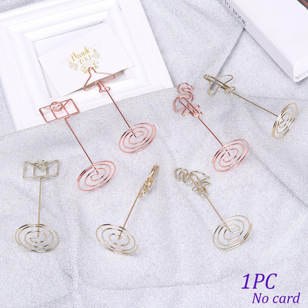 1 Kẹp Ảnh Bằng Kim Loại Họa Tiết Chim Hồng Hạc Lãng Mạn Cho Trang Trí Tiệc Cưới