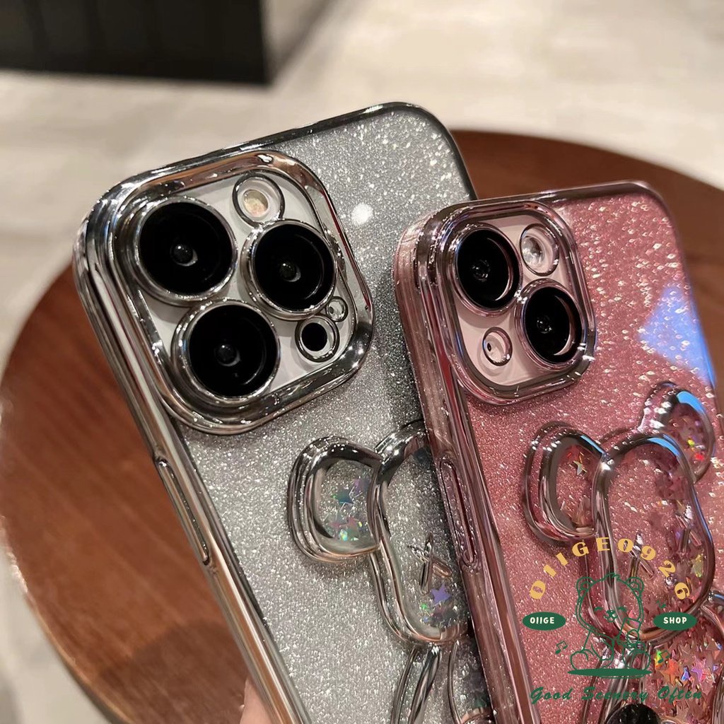 Ốp Điện Thoại Mềm Mạ Điện Hình Gấu Violent 6D Cho Iphone 13 12 / 11 Pro Max / Mini Xs Max Xr X 8 7Plus