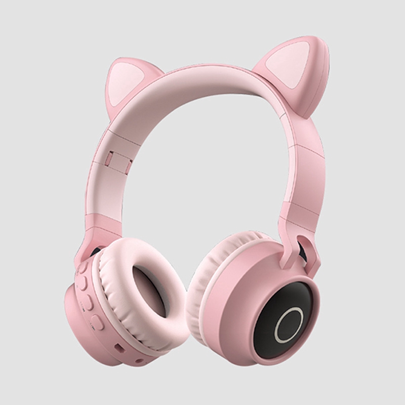 Tai Nghe Bluetooth Không Dây Hình Tai Mèo Dễ Thương