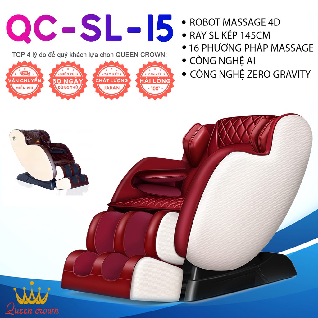 Ghế Massage Nhật Bản - QUEEN CROWN 4D QC-SL-15