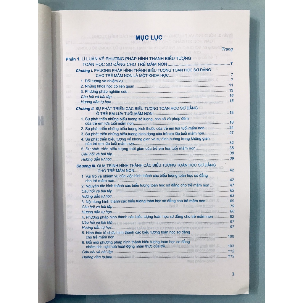 Lí luận và phương pháp hình thành biểu tượng toán học sơ đẳng cho trẻ mầm non