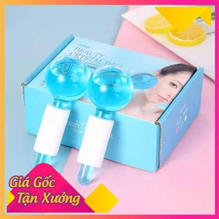 Set 2 đá sóng pha lê năng lượng massage mặt
