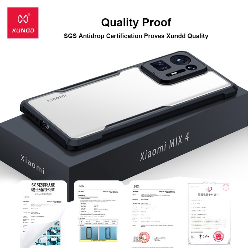 Ốp điện thoại trong suốt chống rơi cho Xiaomi Mi Mix 4