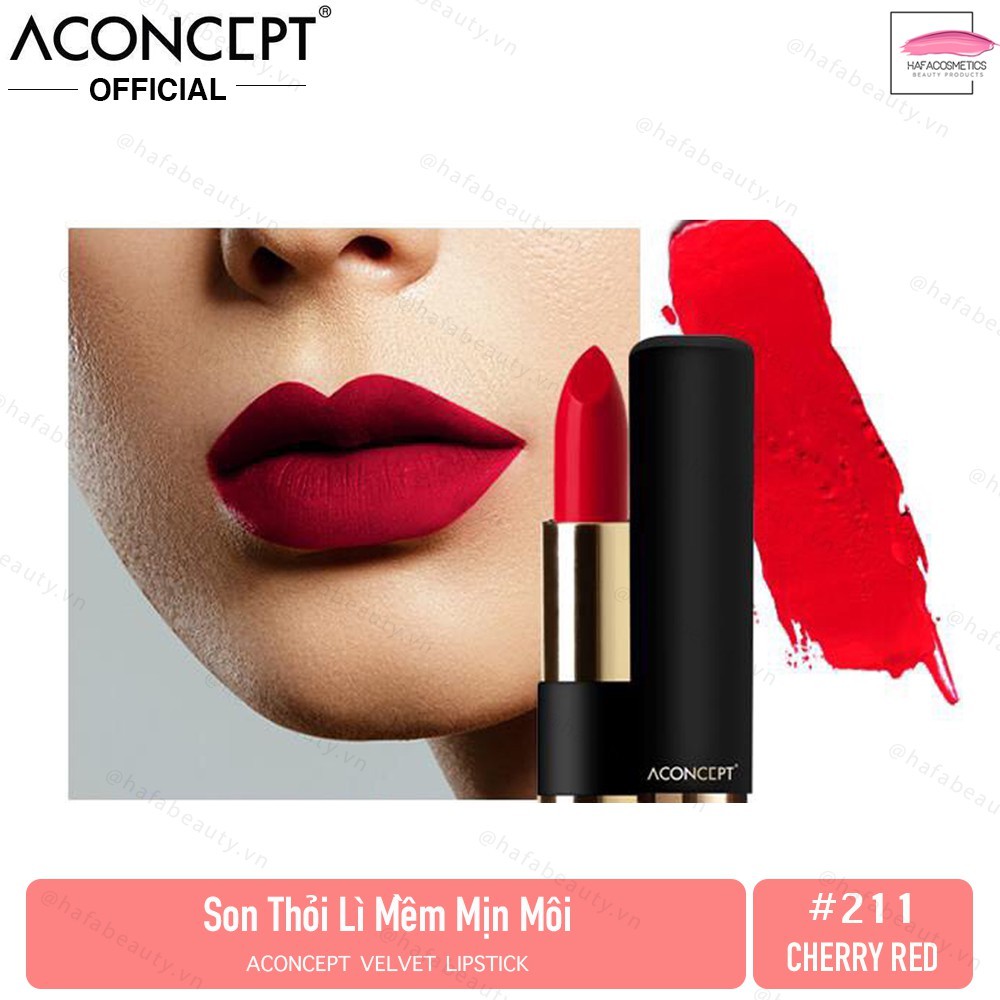 Son thỏi lì siêu mềm mượt ACONCEPT Velvet Lipstick