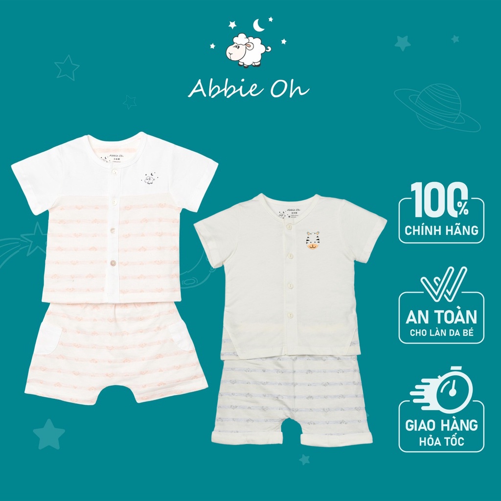 Bộ Quần Áo Cộc Tay In Mèo Cho Bé | 3-24 Tháng | Abbieoh | B041-BO141-BO255