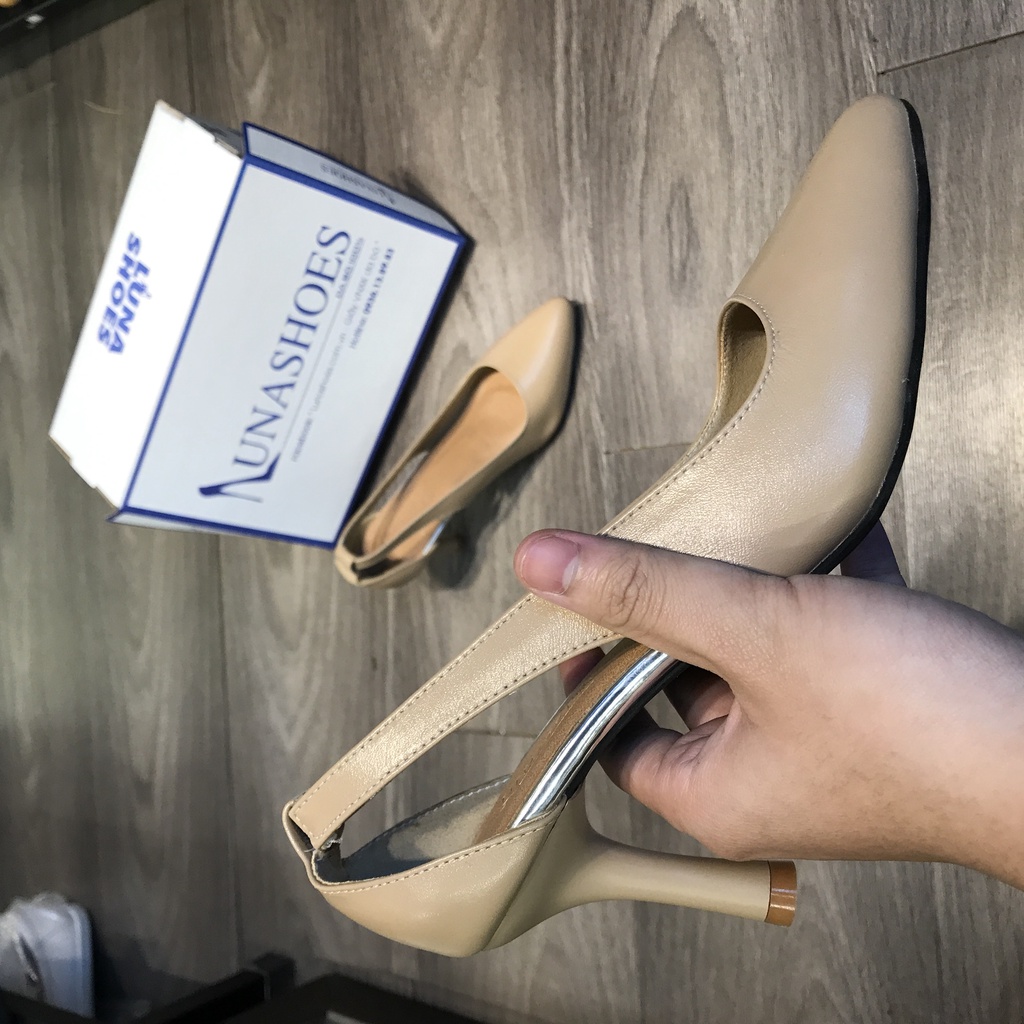 Giày cao gót nữ 7p LUNASHOES 71903 giày da bò thật nữ bảo hành 2 năm 1 đổi 1 thời trang hàng hiệu giầy trung niên
