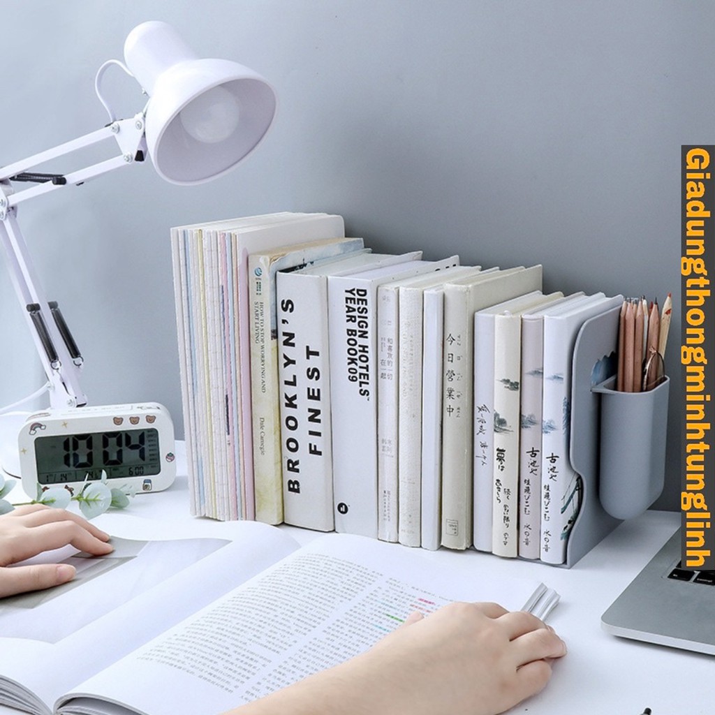 (Combo 2 sản phẩm) Đèn học cảm ứng và giá sách gấp gọn - Sạc Không Dây cảm ứng tiết kiệm năng lượng 5 chế độ đèn bảo vệ