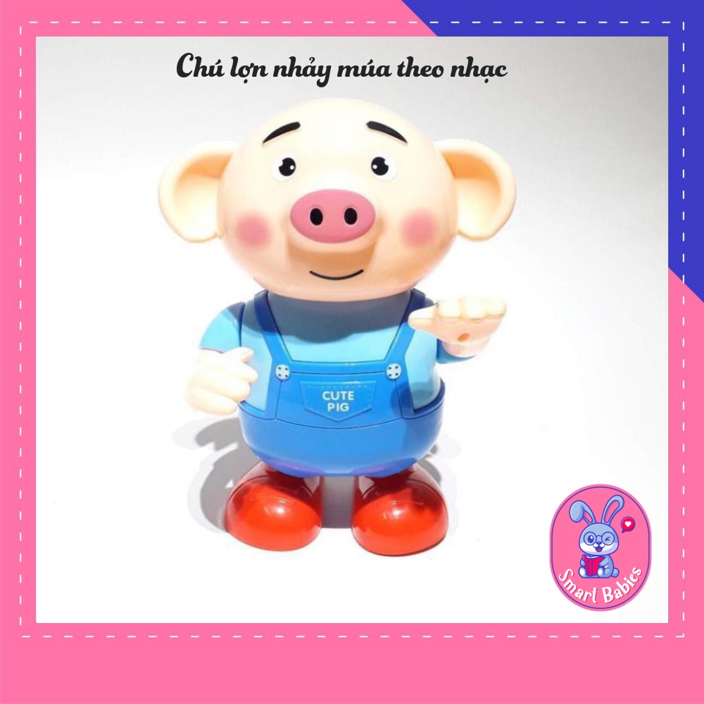 Đồ chơi chú heo nhảy múa phát nhạc có đèn vui nhộn, Lợn nhảy theo nhạc ngộ nghĩnh cho bé