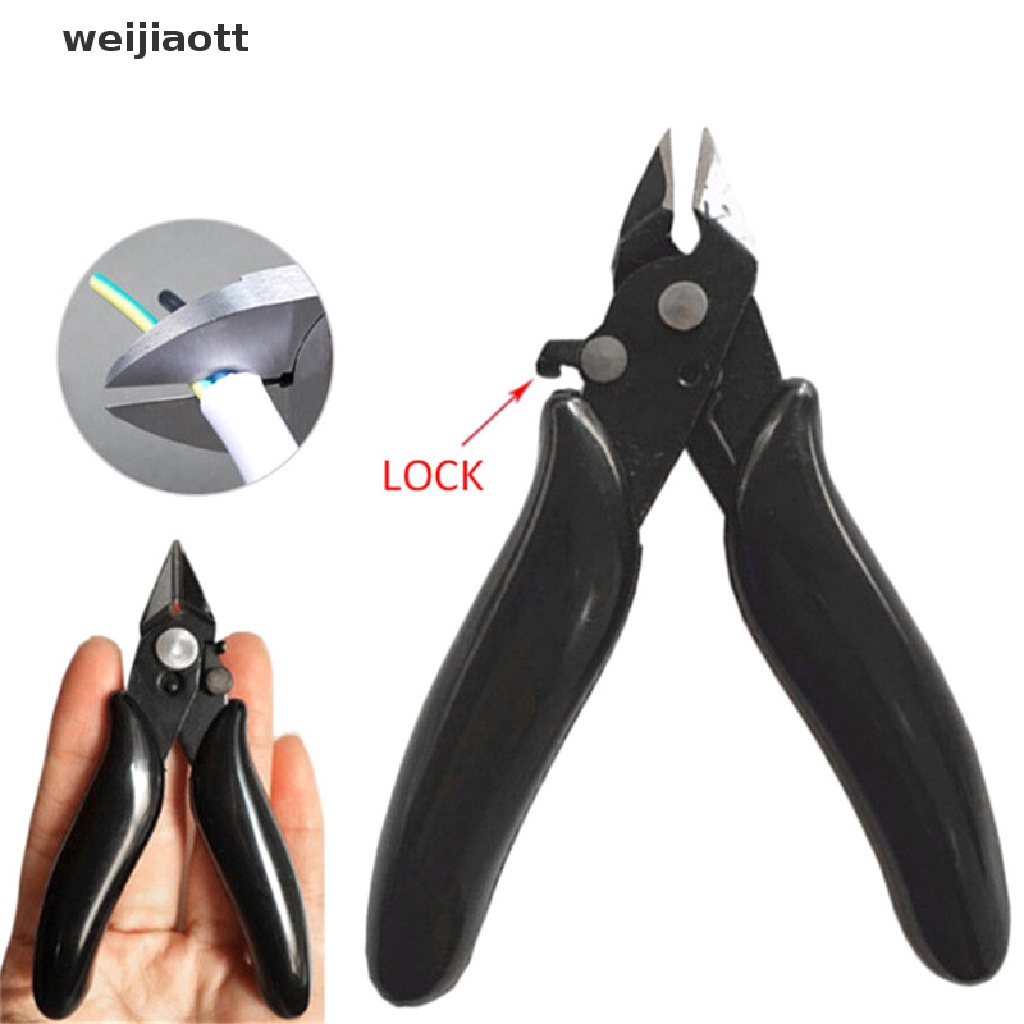 Weijiaott Mini Diagonal Side Cutting 3.5" Sharp Pliers Cable Wire Cutter Repair Hand Tool WT