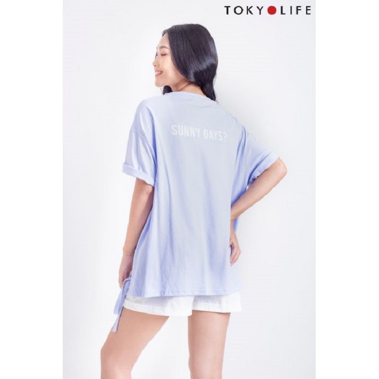 [Mã WABRSWK giảm 10% đơn từ 250k] Áo thun TOKYOLIFE Nữ E9TSH006G dáng dài rút dây gấu áo cá tính | BigBuy360 - bigbuy360.vn