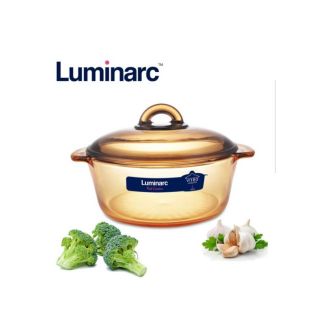 Nồi thủy tinh Luminarc Vitro Amberline 1L/1,5L/2L/2,5L/3L/3,5L (Đáy nhám)