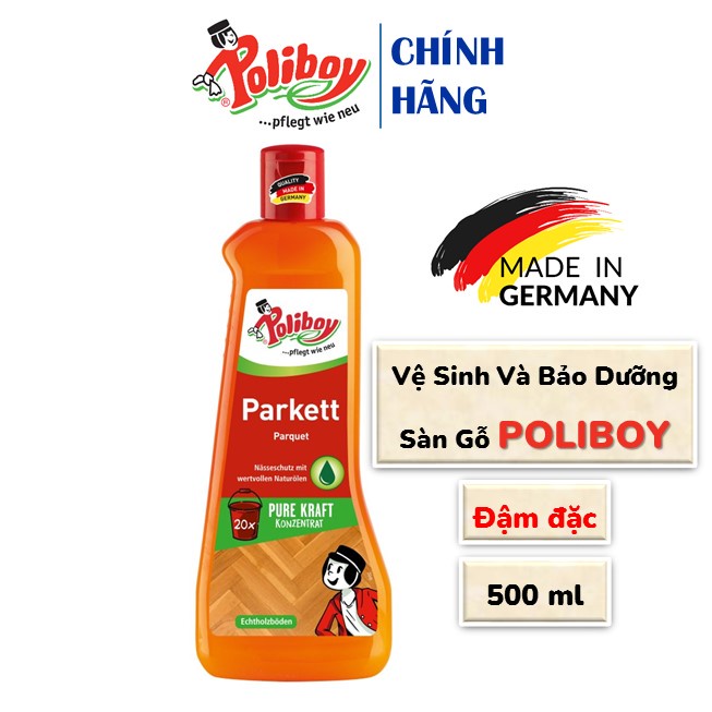 Nước Lau Sàn Gỗ Tự Nhiên POLIBOY Bảo Dưỡng Sàn Gỗ 500ml Chống Tia UV Chống Phai Màu