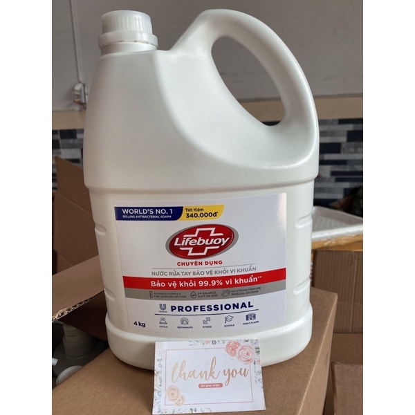 ((MỚI)) Nước rửa tay can Lifebouy  4kg bảo vệ vượt trội( can tiết kiệm)MẪU MỚI | BigBuy360 - bigbuy360.vn